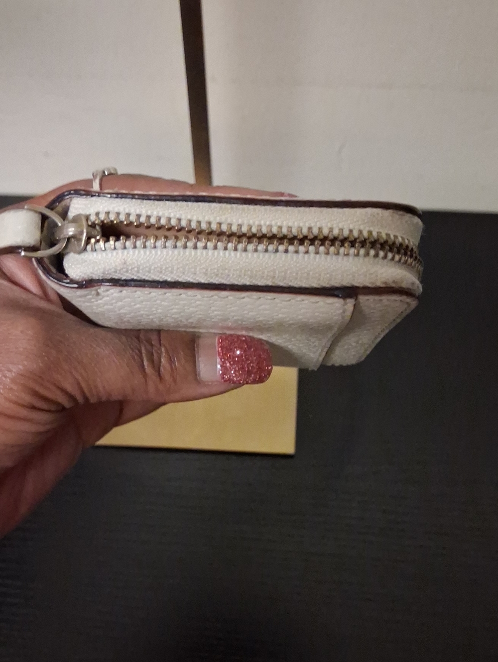 kate spade VINTAGE Cream/Gold Zip-Around Compact Wallet - Picture 8 of 8